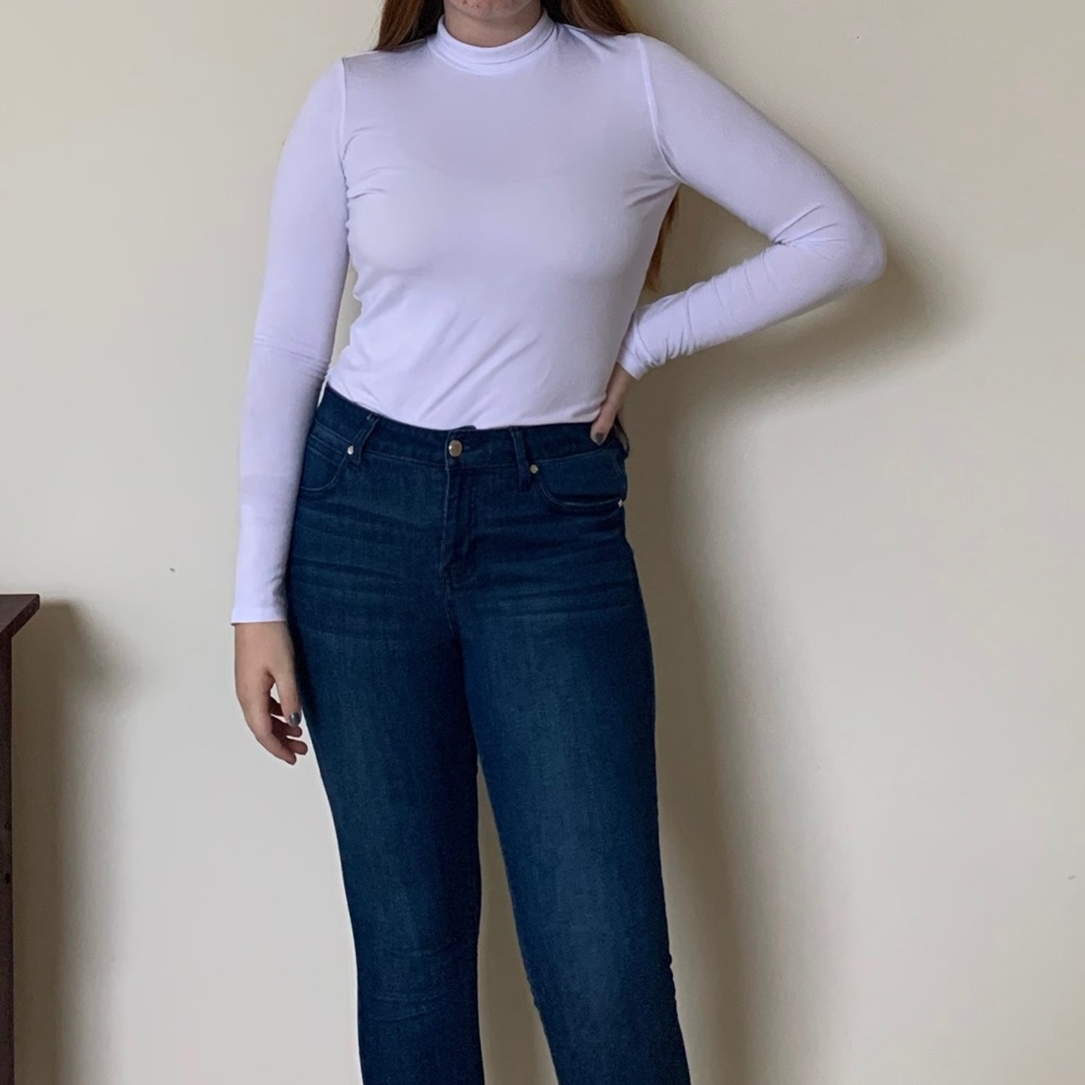 White turtle neck